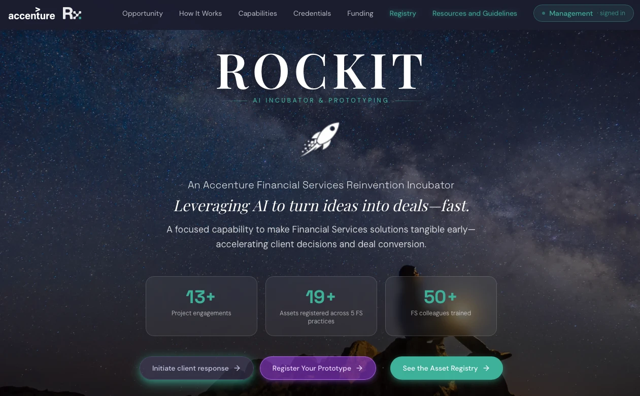 FS Rockit AI Incubator Landing Page